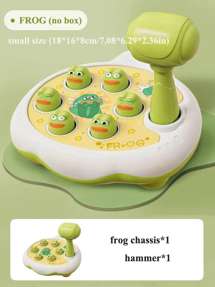Duck/Frog/Pig Baby Toy Montessori Learning Game Educational Puzzle Gift for 12 24 Months Toddler Boy/Girl with Hammer Quick Pick Grocers